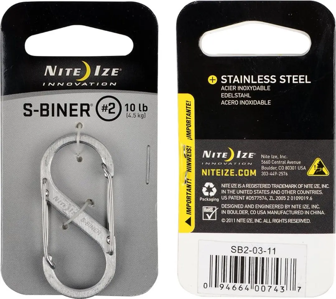 NITE Ize NI-SB2-03-11 Karabijn S-Biner Gr. 2 50 mm x 22 mm 1 stuk(s)