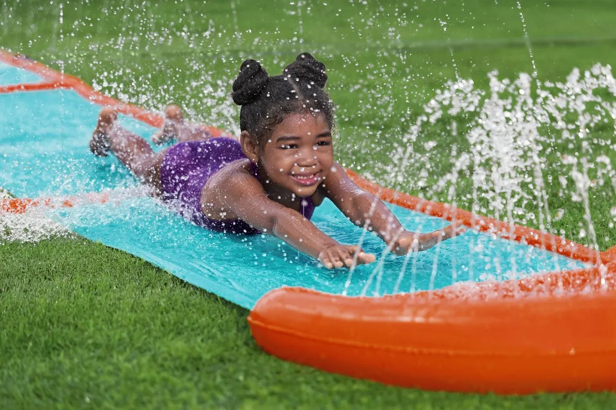 Bestway H2OGO! StompBlast Enkele Waterglijbaan 4,88m - Blauw/Oranje - afbeelding 5 van 6