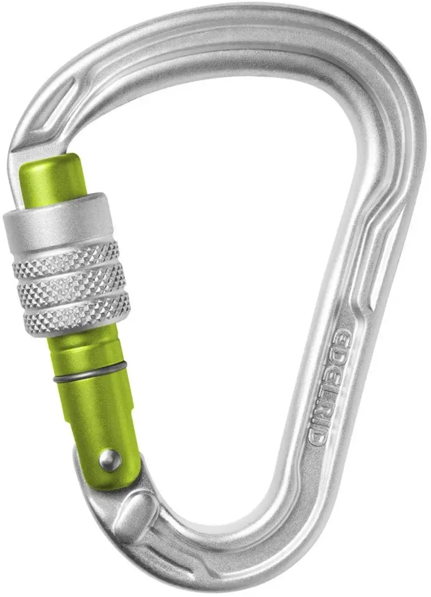 Edelrid Hms Strike Screw Karabijnhaak Zilver