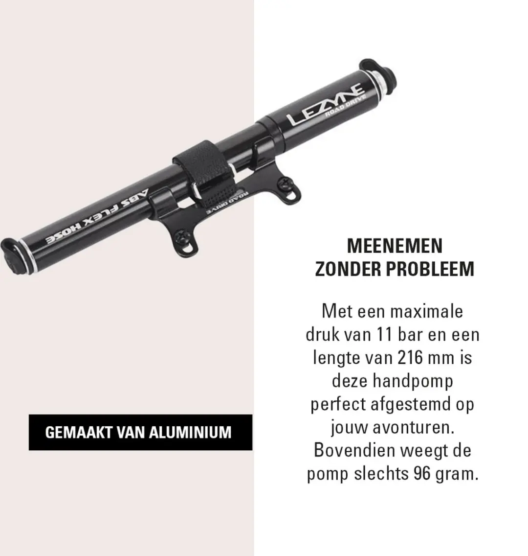 Lezyne Road Drive Fietspomp 11 bar - Zwart - afbeelding 3 van 4