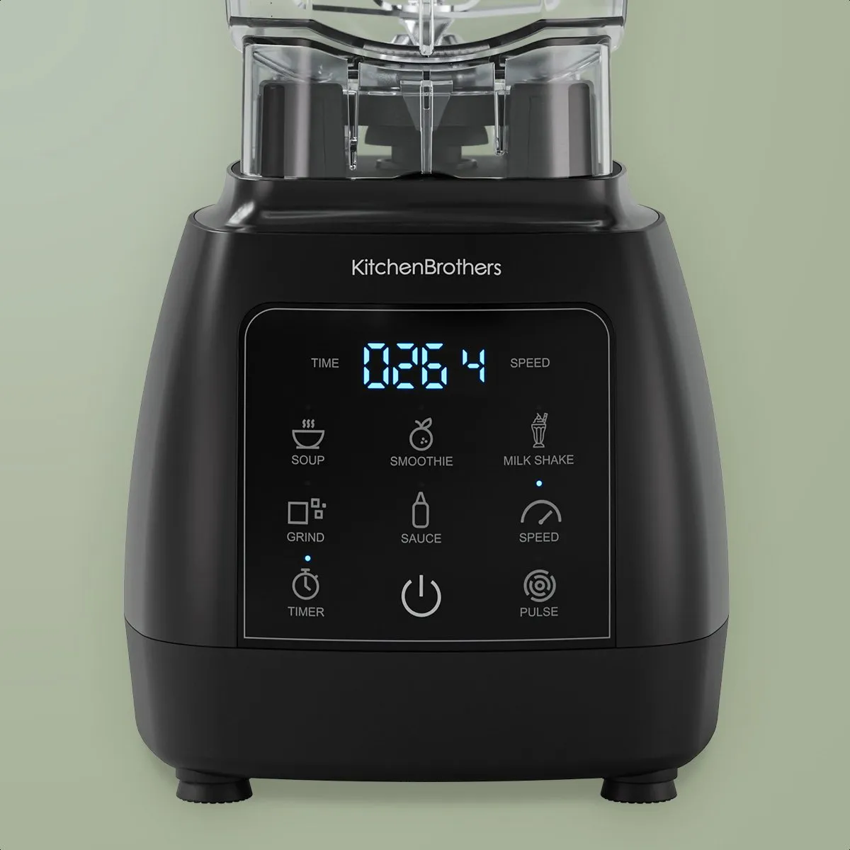 KitchenBrothers 2-in-1 Power Blender 1600W - Zwart