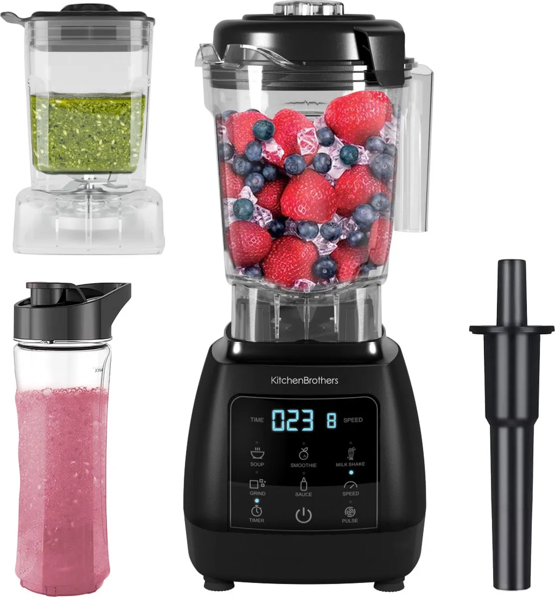 KitchenBrothers 2-in-1 Power Blender 1600W