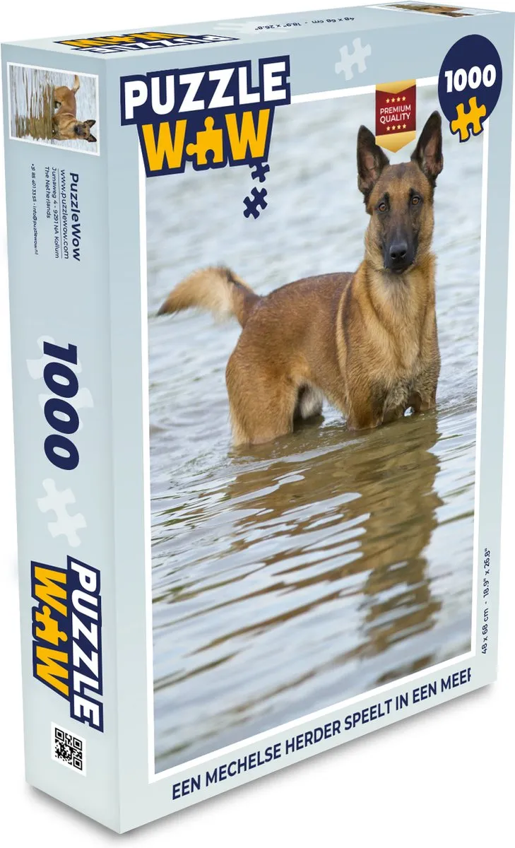 PuzzleWow Legpuzzel Mechelse Herder Meer 1000 Stuks