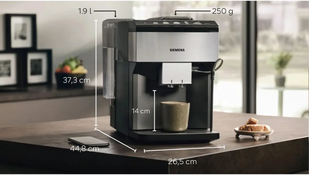 Siemens TP511D01 Volautomatische koffiemachine Zilver/Zwart - afbeelding 3 van 5