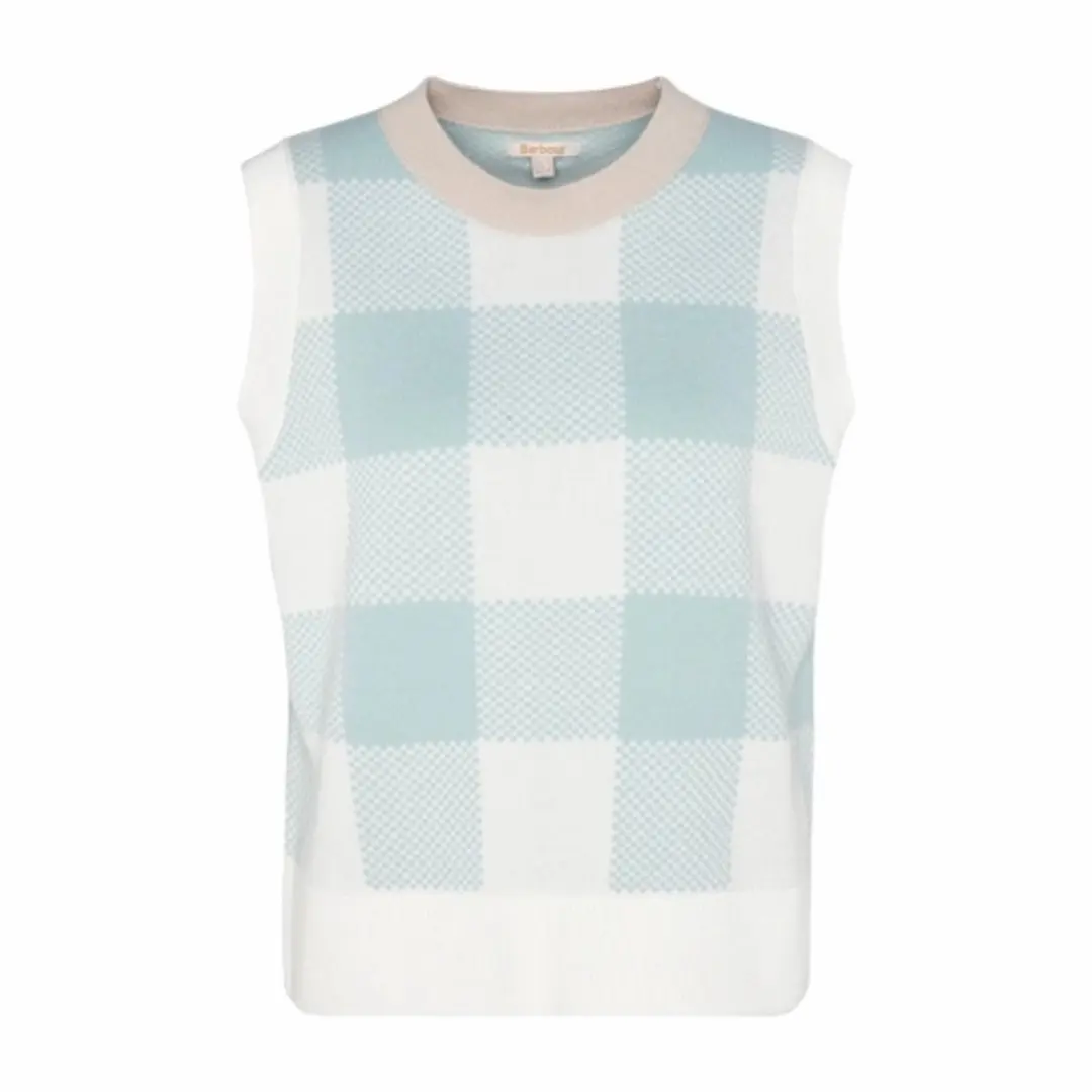 Bodywarmer Barbour Women Abigail Sleeveless Knitted Jumper Blue Haze-10