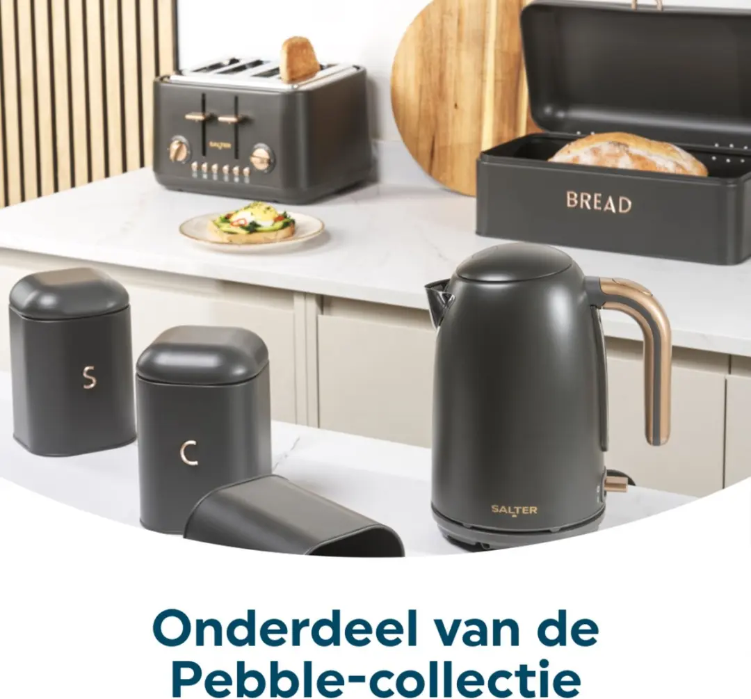 Salter Pebble Waterkoker EK6085CBVDE - 1,7L Zwart - afbeelding 2 van 6