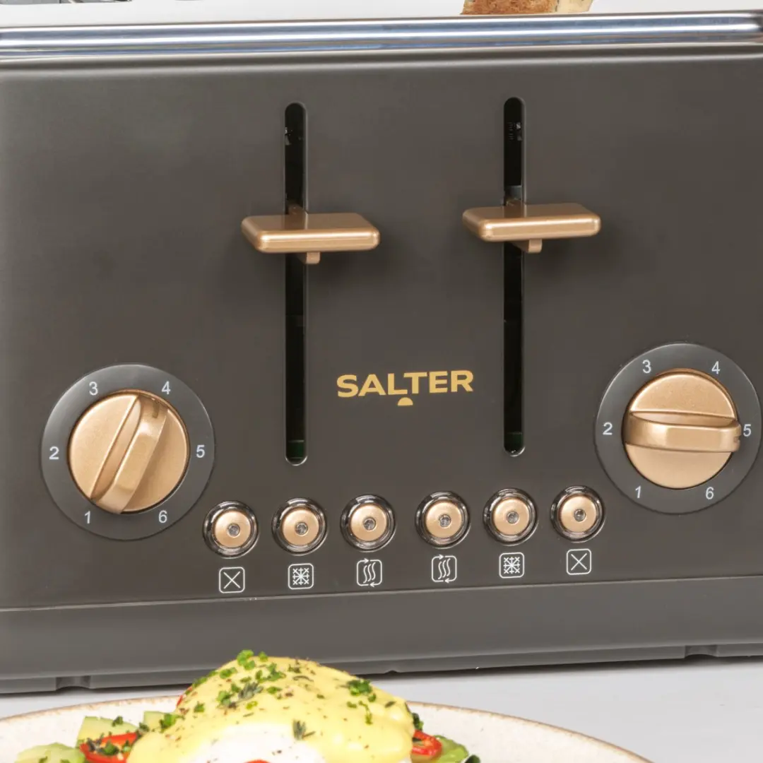 Salter Pebble 4-Slice Broodrooster EK5823CBVDE Grijs - afbeelding 3 van 6
