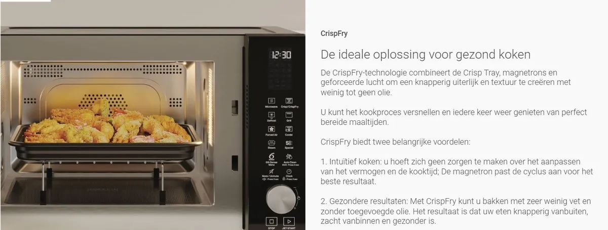 Whirlpool WMW47HMX CombiMagnetron/Oven 1600W - 40L - Inbouw - RVS