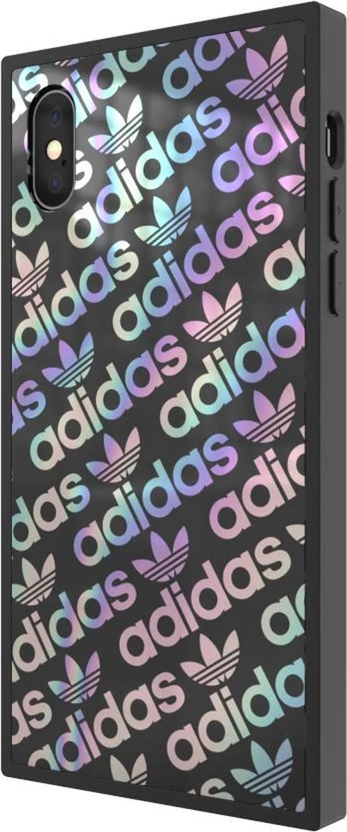 Adidas Holografisch Hoesje iPhone X/XS - Zwart/Zilver