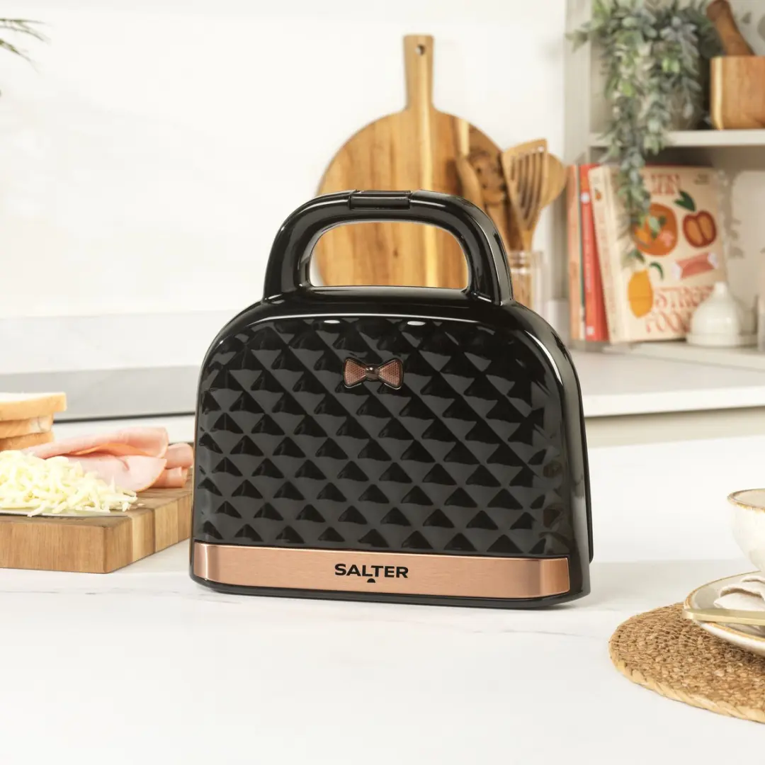 Salter Handtas Stijl Sandwich Toaster EK3677FVDE - Zwart - afbeelding 6 van 6