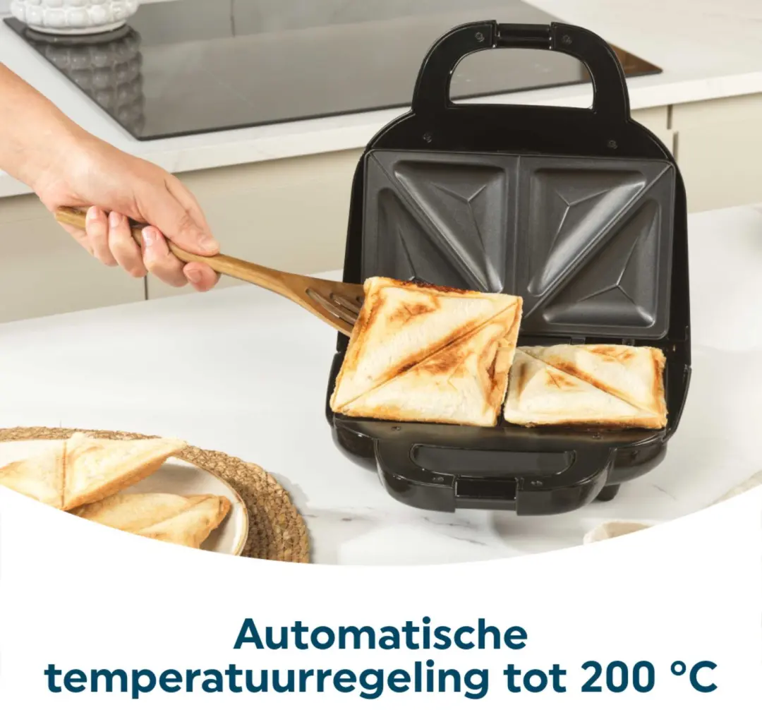 Salter Handtas Stijl Sandwich Toaster EK3677FVDE - Zwart - afbeelding 4 van 6