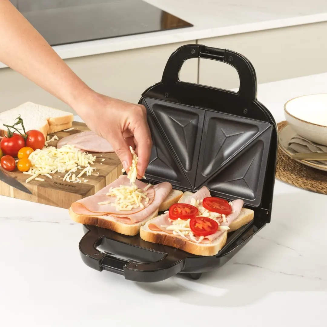 Salter Handtas Stijl Sandwich Toaster EK3677FVDE - Zwart - afbeelding 5 van 6