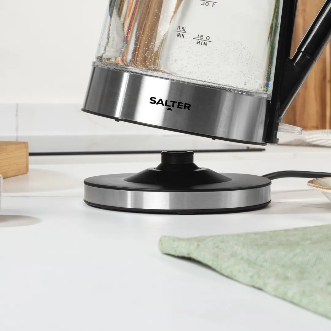 Salter EK5078SSFVDE Glaswaterkoker 1,7L - Zwart/Zilver - afbeelding 6 van 6