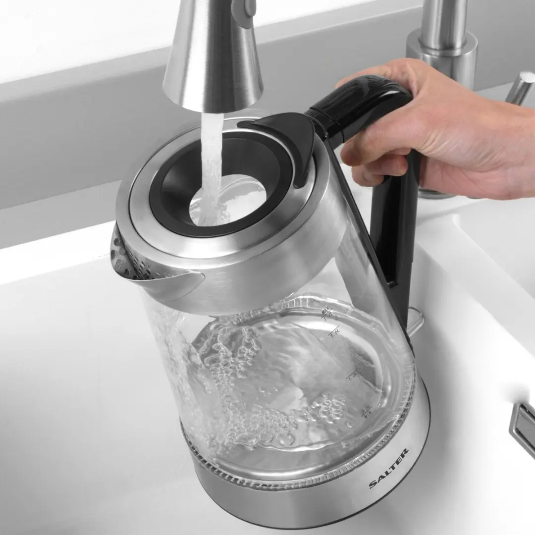 Salter EK5078SSFVDE Glaswaterkoker 1,7L - Zwart/Zilver - afbeelding 4 van 6