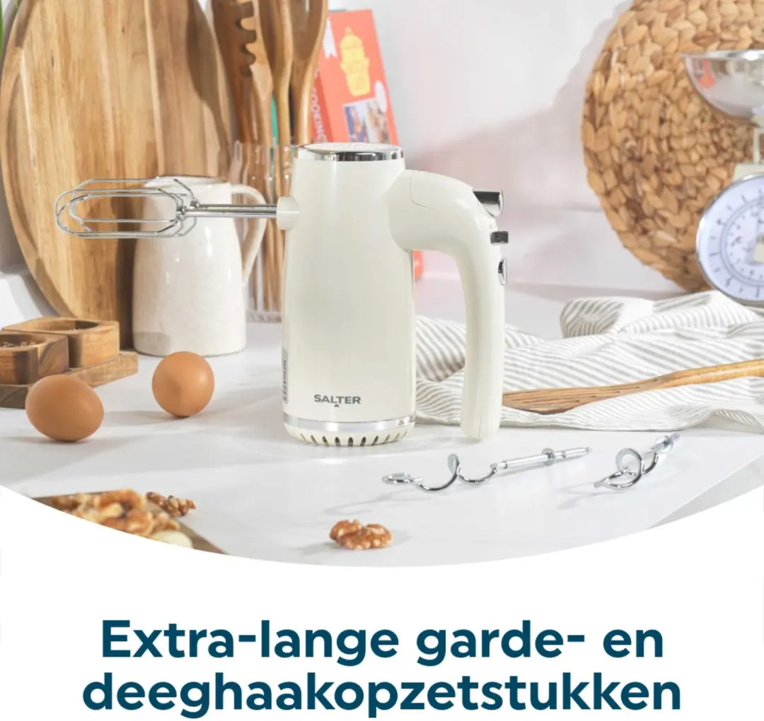 Salter Retro Handmixer EK6685CRMVDE - 400W - Crème - afbeelding 5 van 6
