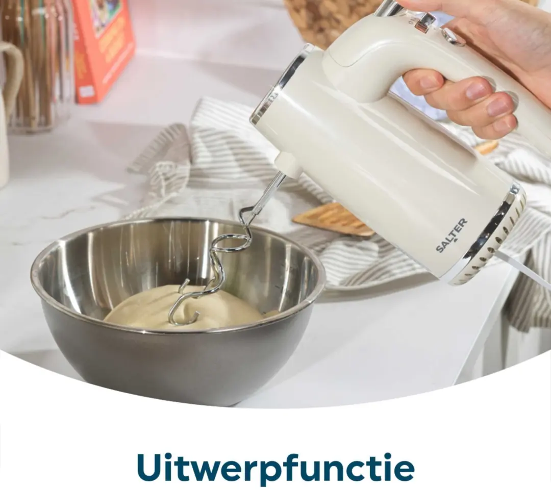 Salter Retro Handmixer EK6685CRMVDE - 400W - Crème - afbeelding 2 van 6