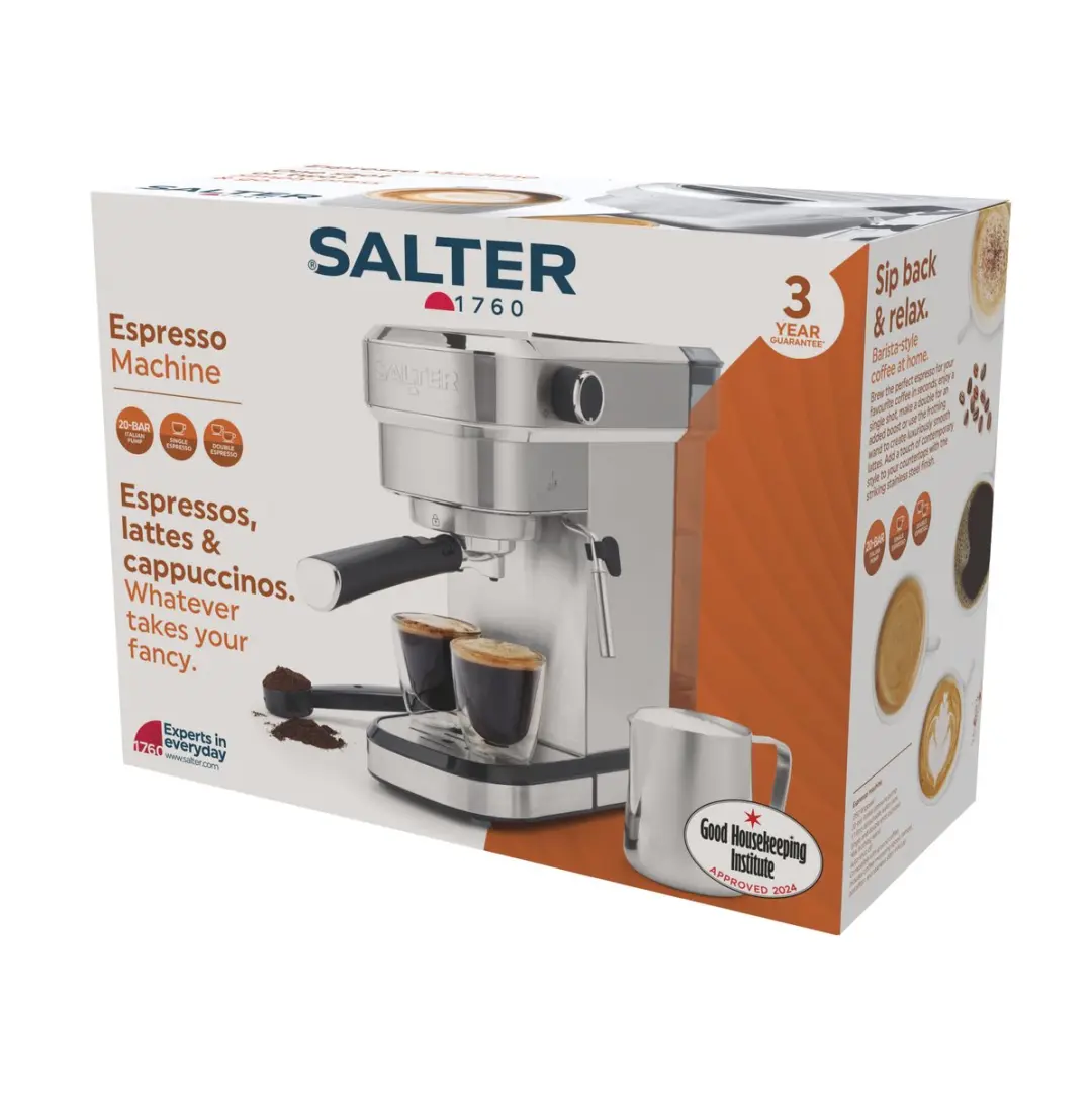 Salter EK6139VDE Espressomachine - Zilver - afbeelding 4 van 6
