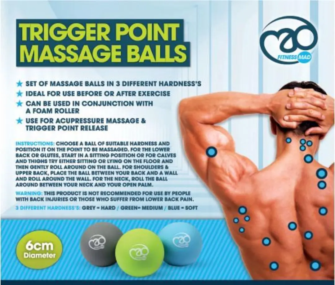 Fitness-Mad Trigger Point Massage Ball Set KFA250 - Meerkleurig - afbeelding 4 van 6