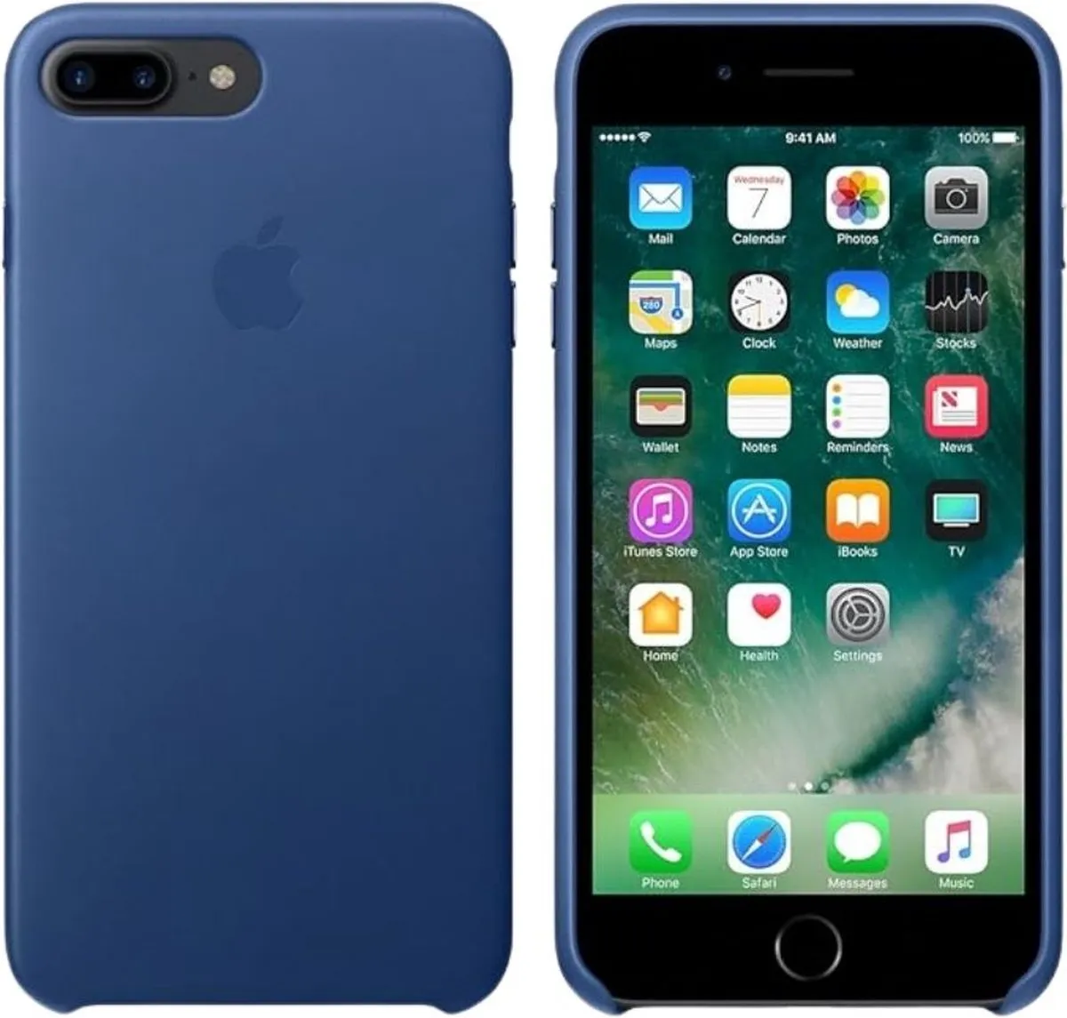 Apple iPhone 7/8 Plus Leren Hoesje - Saffierblauw MPTF2ZM/A