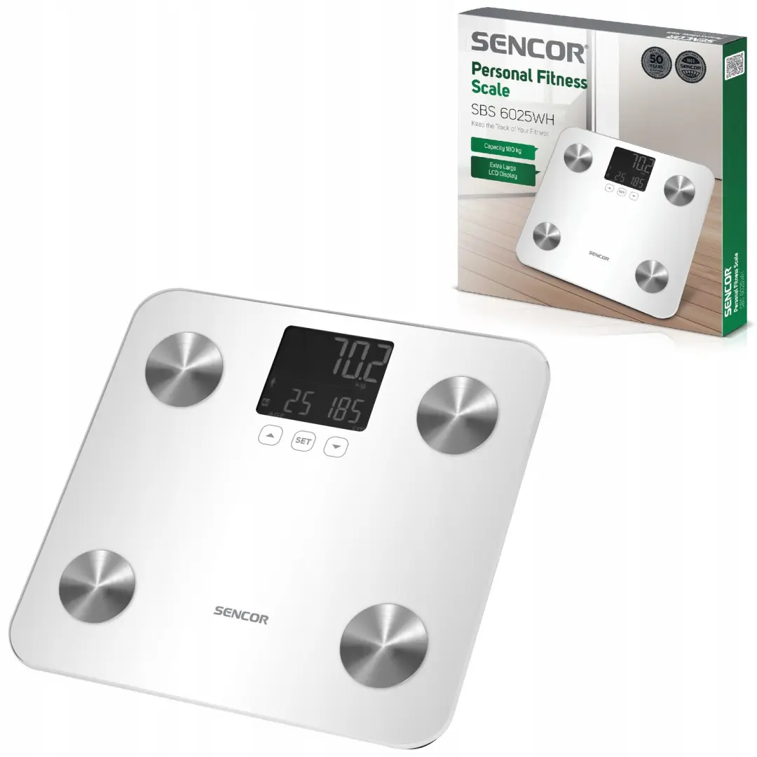 Sencor SBS 6025WH Personenweegschaal 180kg - afbeelding 4 van 5