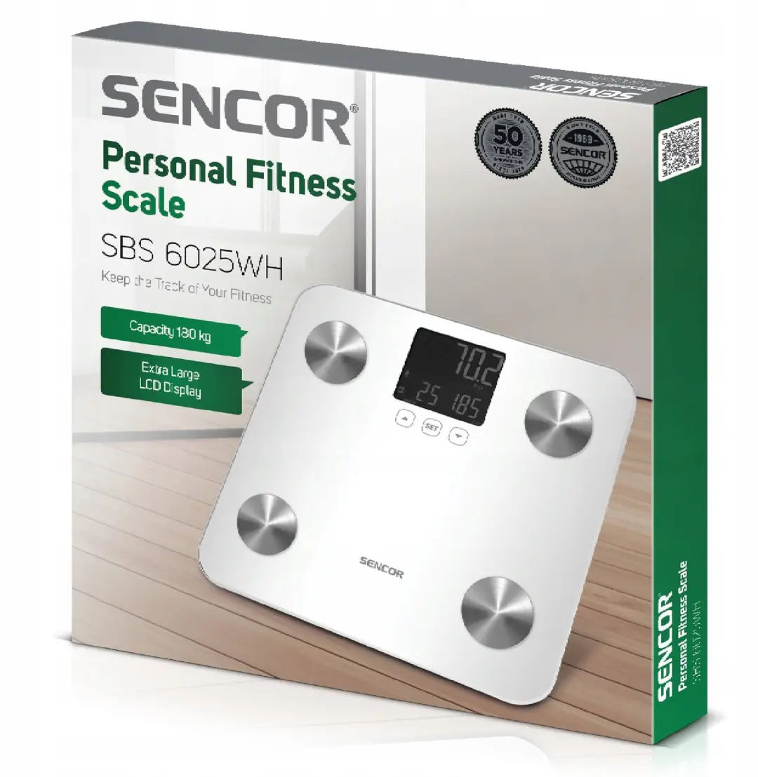 Sencor SBS 6025WH Personenweegschaal 180kg - afbeelding 5 van 5