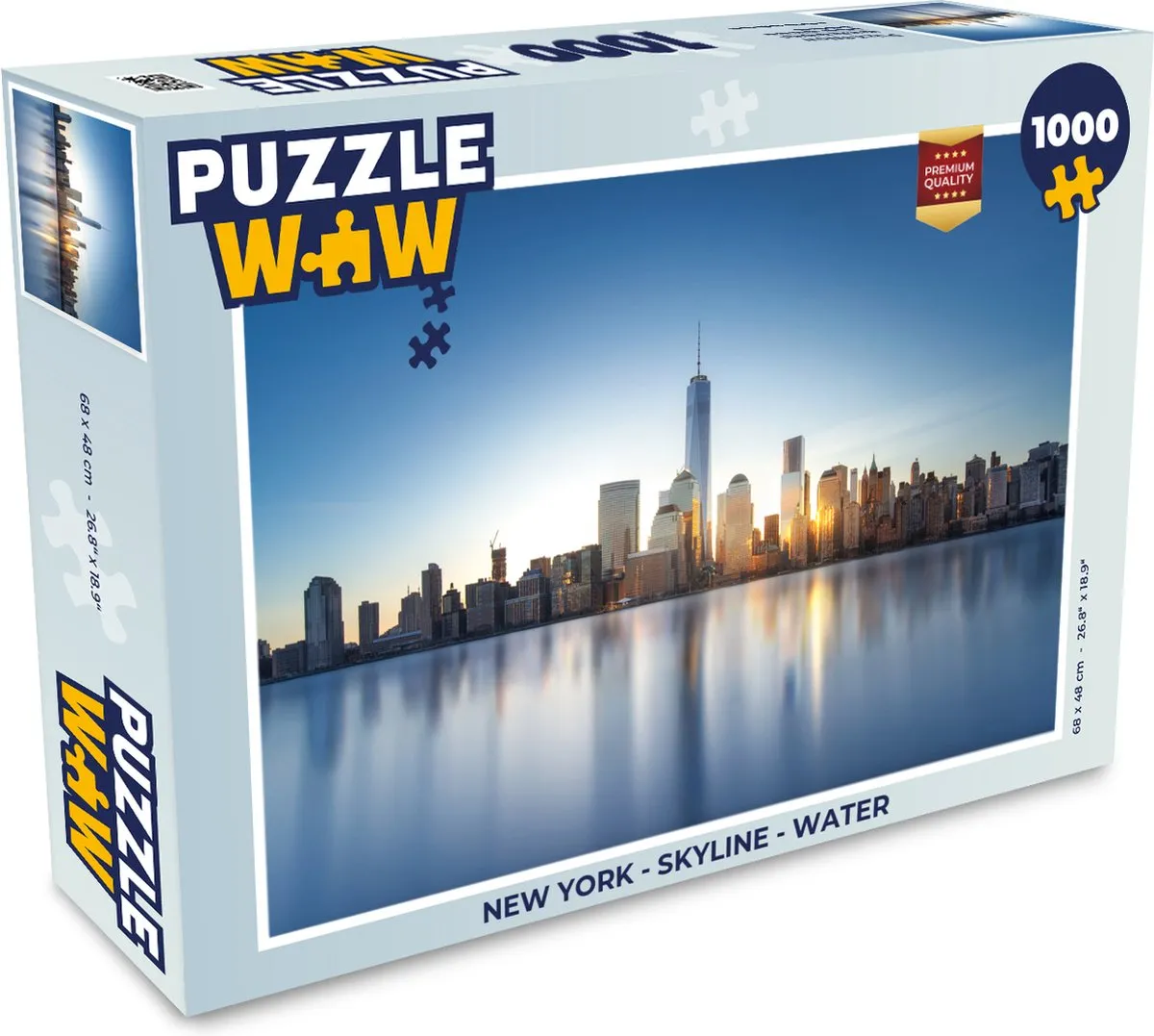 PuzzleWow New York Skyline Water Legpuzzel 1000 Stuks