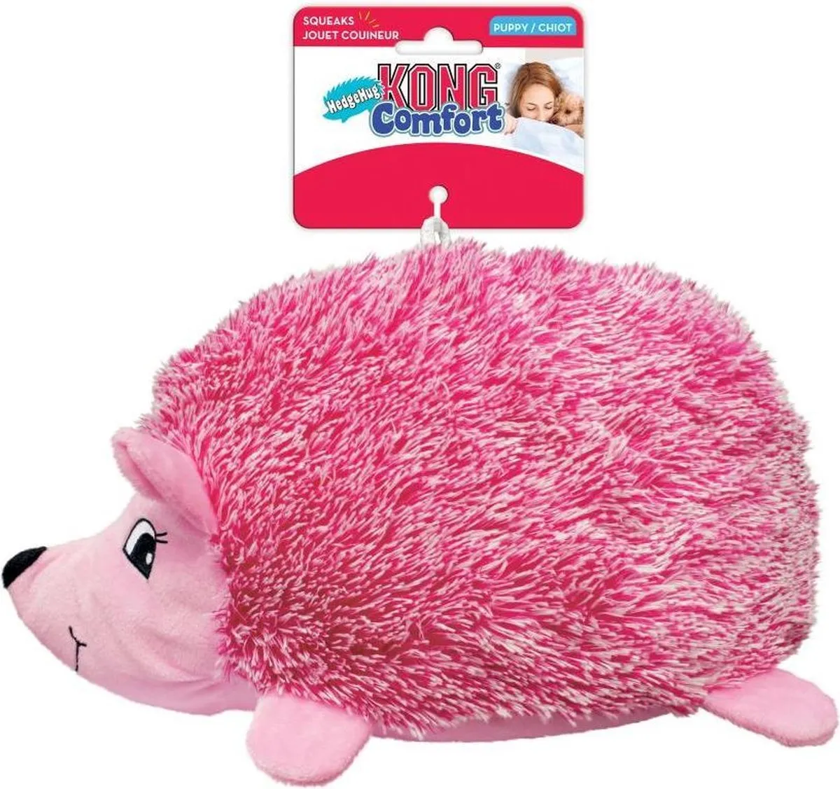 KONG Comfort Hedgehug Puppy Egels - Roze M