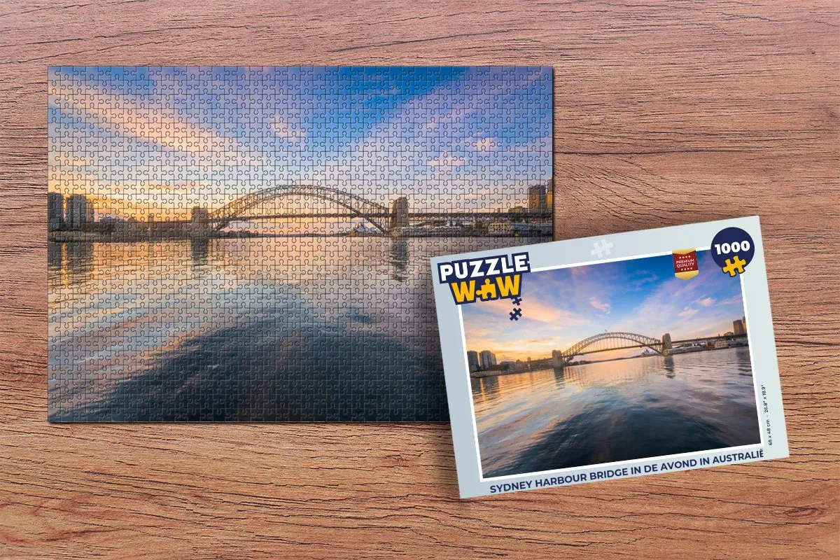 PuzzleWow Sydney Harbour Bridge Legpuzzel 1000 Stuks - Multicolor