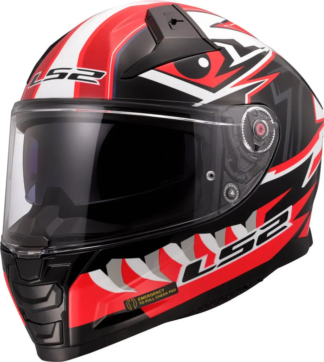 LS2 FF811 Vector II Buntri Zwart Rood 06 Integraalhelm
