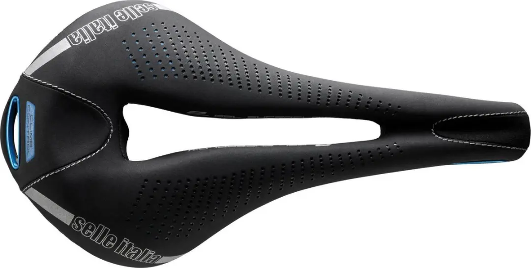 Selle Italia zadel Max Flite E-Bike Gel Superflow staal zwart Blauw L3