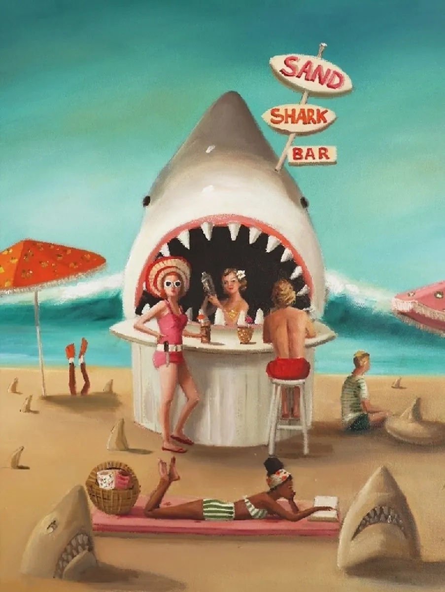 The New York Puzzle Company Sand Shark Bar Puzzel - 500 Stuks - Multi