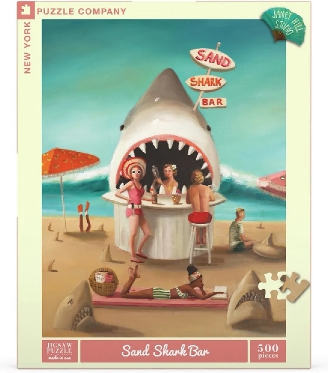The New York Puzzle Company Sand Shark Bar Puzzel - 500 Stuks - Multi