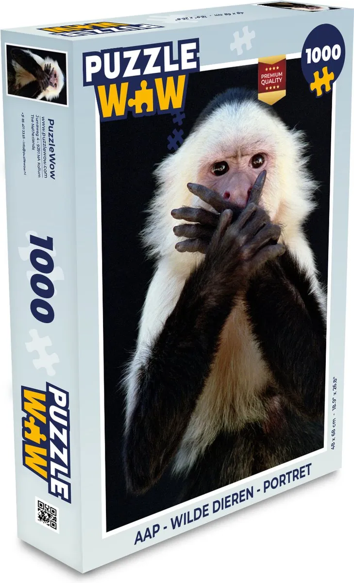 PuzzleWow Wilde Dieren Portret Legpuzzel 1000 Stuks