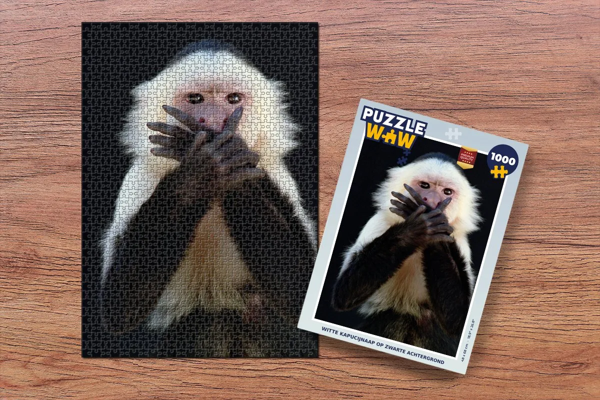 PuzzleWow Wilde Dieren Portret Legpuzzel 1000 Stuks - Multicolor