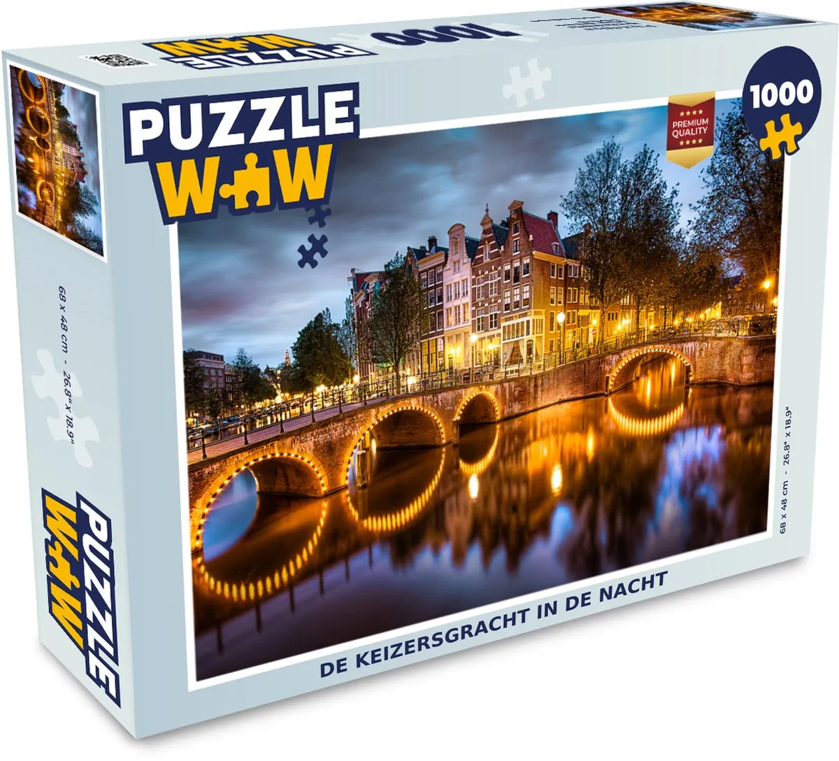 PuzzleWow De Keizersgracht in de nacht Legpuzzel 1000 Stuks