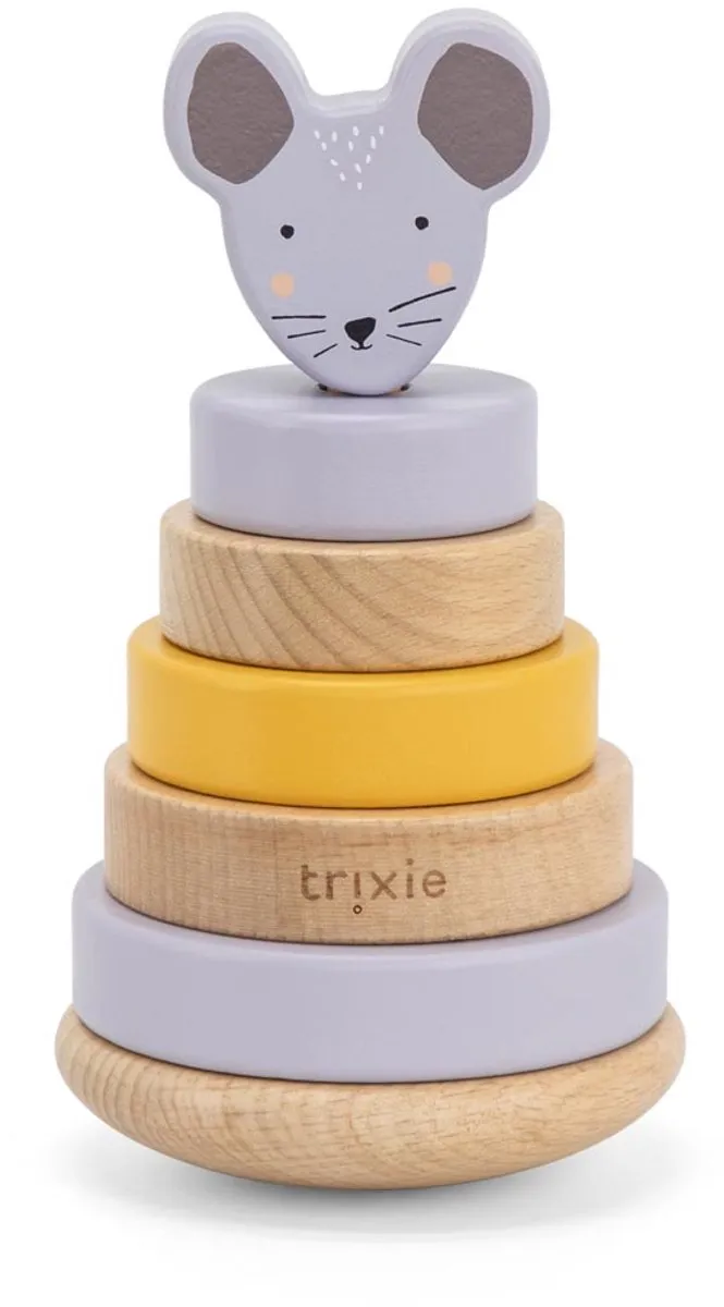 Trixie Houten Stapeltoren Mrs. Mouse - Educatief Speelgoed - Multicolor - afbeelding 6 van 6