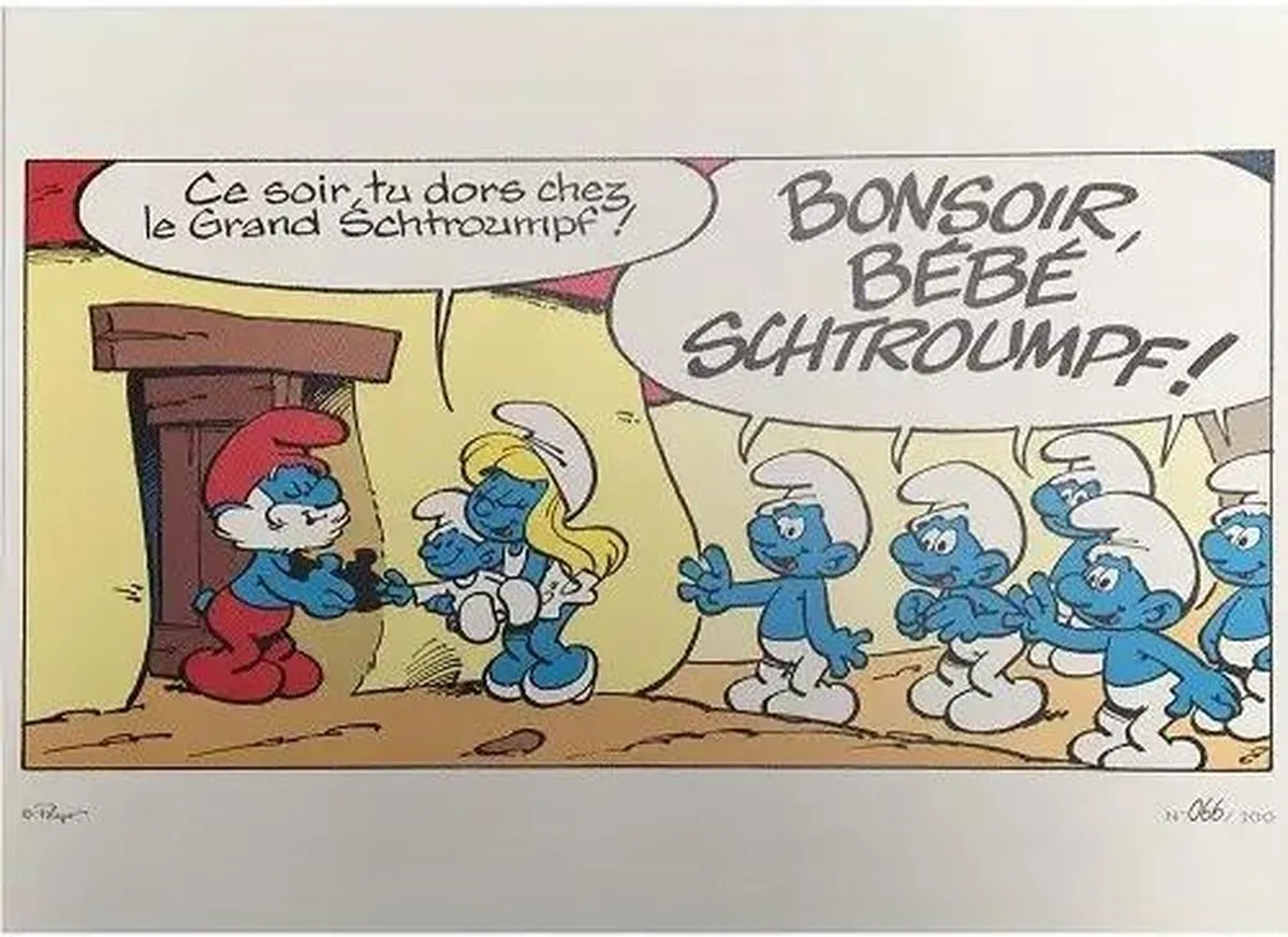 De Smurfen Litho Baby Smurf 100 Stuks 40x30cm