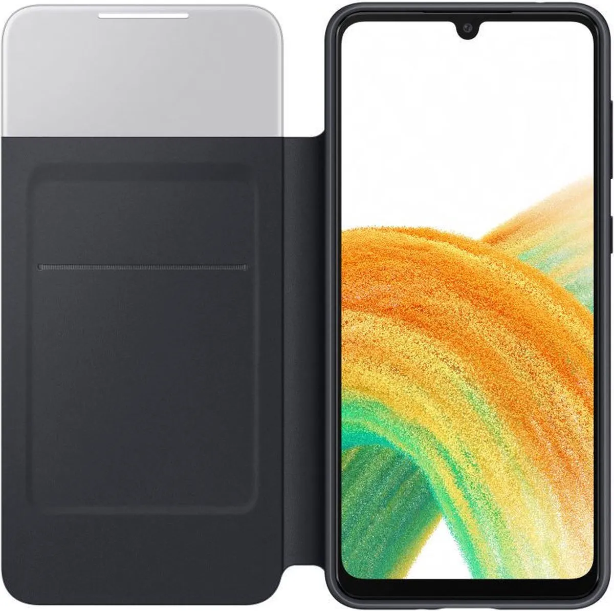 Samsung Galaxy A33 Bundel - Clear View Hoesje & Screenprotector - Zwart