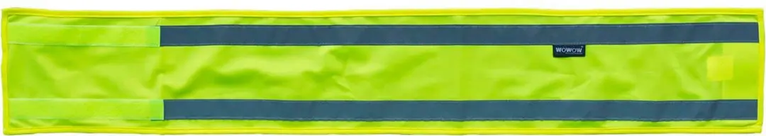WOWOW Fluo band met reflecterende banden en velcro sluiting