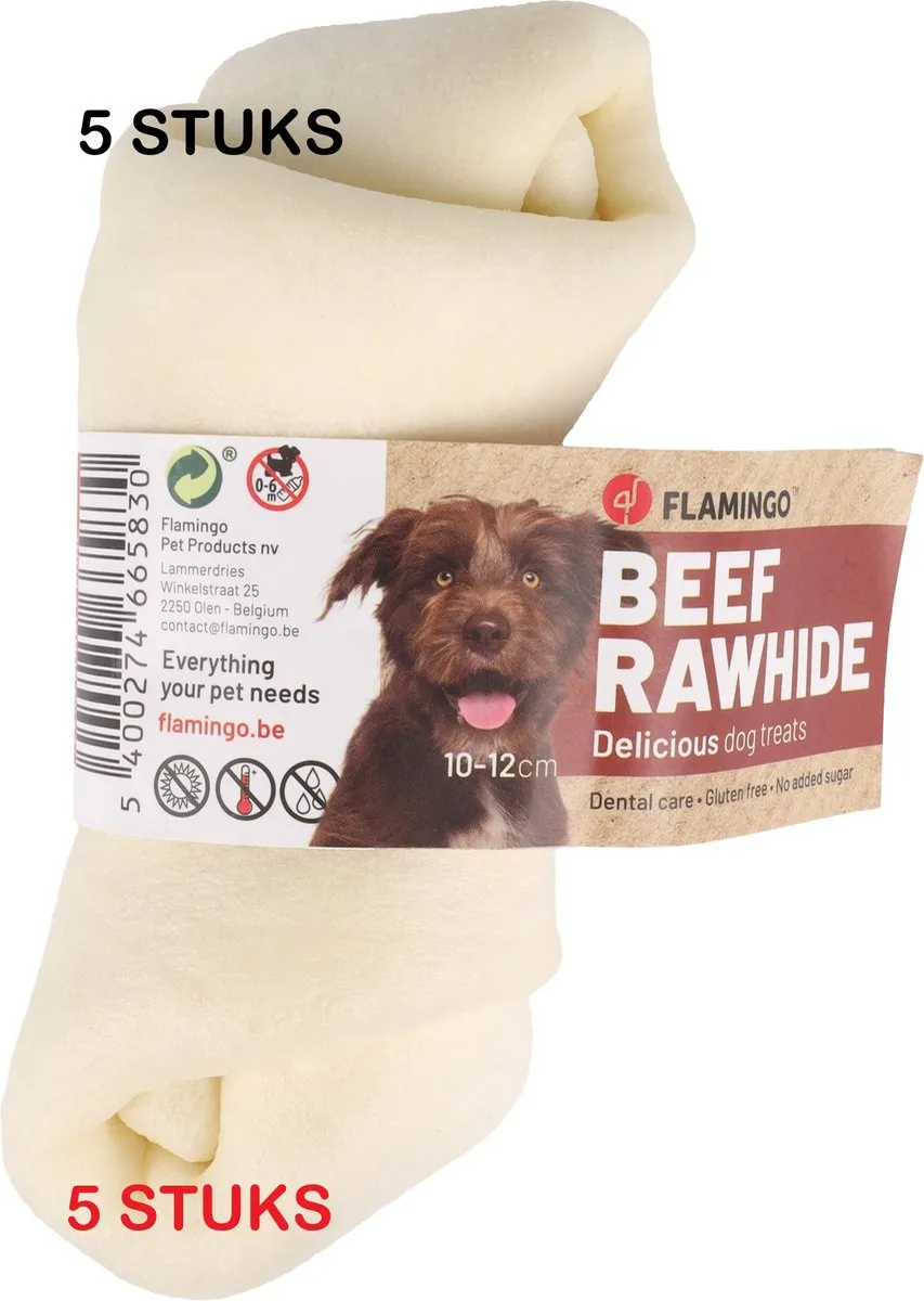 Flamingo Rawhide Geknoopt Been - 250-300g (5x50-60g)