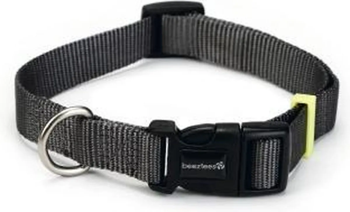 Beeztees Nylon Halsband Donkergrijs 20-30cm x 10mm