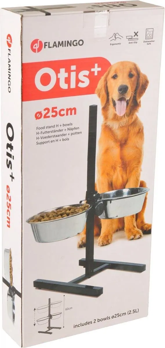 Flamingo Otis Duo Dinner Staander - 2x2,5L - Zilver/Zwart