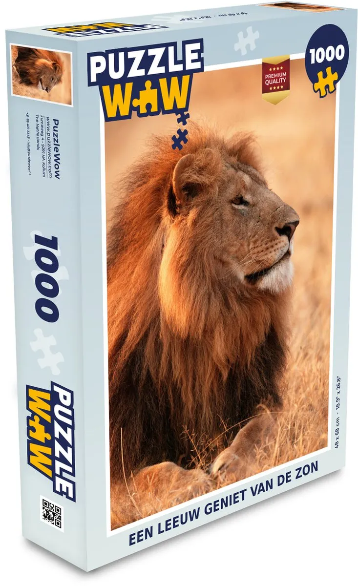 PuzzleWow Leeuw Jacht Legpuzzel 1000 Stuks