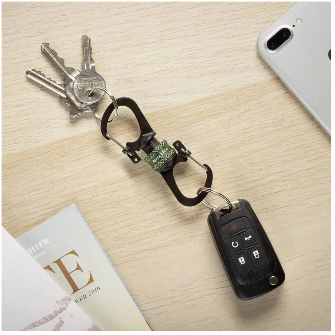 Nite Ize SlideLock 360° Magnetisch Locking Karabijnhaak - Olive - afbeelding 5 van 6
