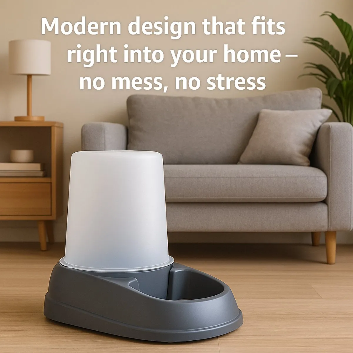 Flamingo Raja Voer- en Waterautomaat - Grijs - afbeelding 5 van 6