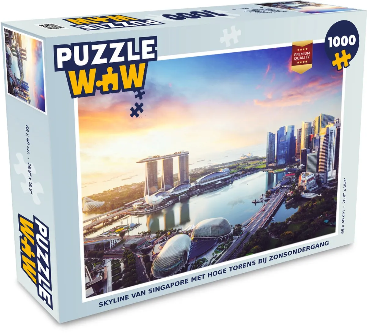 PuzzleWow Skyline Singapore Legpuzzel 1000 Stuks