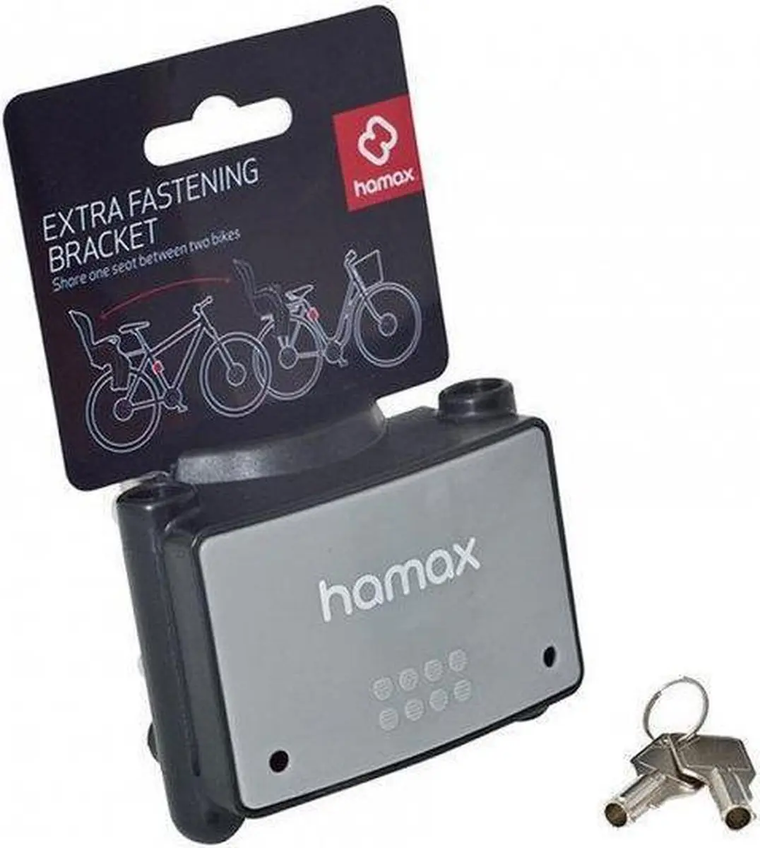 Hamax Fietsstoelhouder Fastening Bracket+Lock HA515 - Zilver - afbeelding 6 van 6
