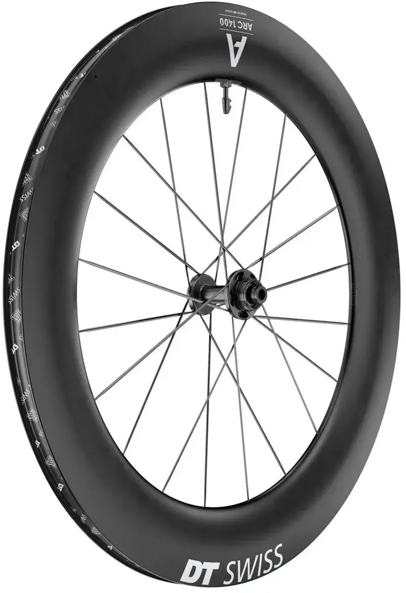 Dt Swiss Arc 1400 Dicut 85 Cl Disc Tubeless Racefiets Voorwiel Zilver 12 x 100 m