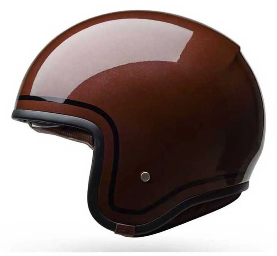 Bell TX501 Classic Donkerbruin Zwart Jethelm - Helm - afbeelding 5 van 5