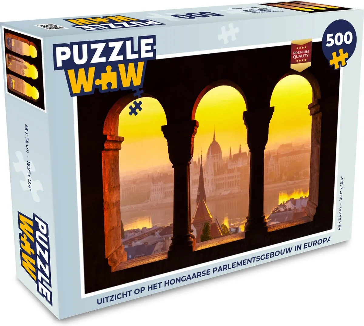 PuzzleWow Hongaars Parlement 500 Stuks Legpuzzel